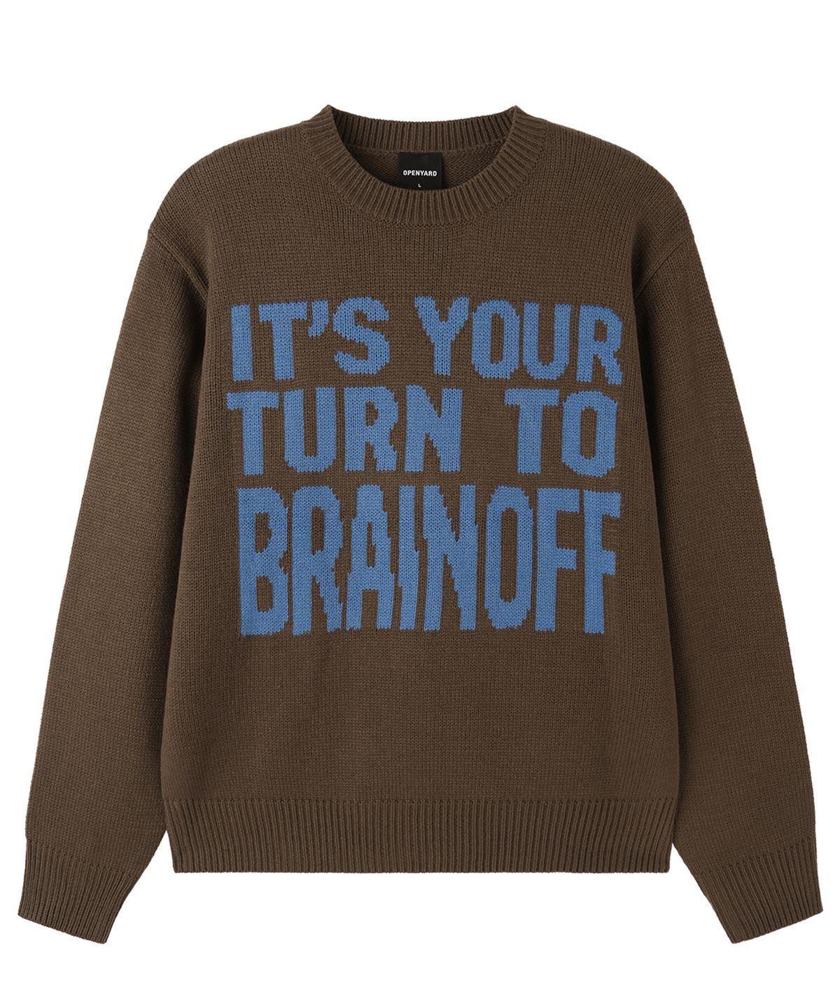 오픈야드(오와이)(OPENYARD(OY)) BRAIN OFF KNIT - BROWN