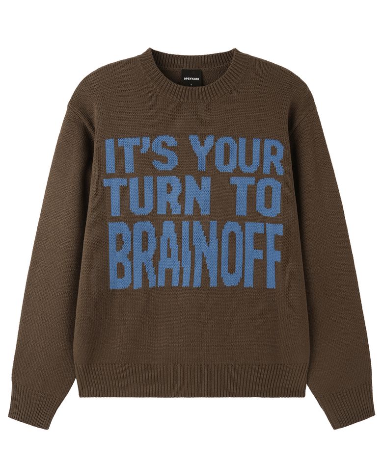 BRAIN OFF KNIT - BROWN