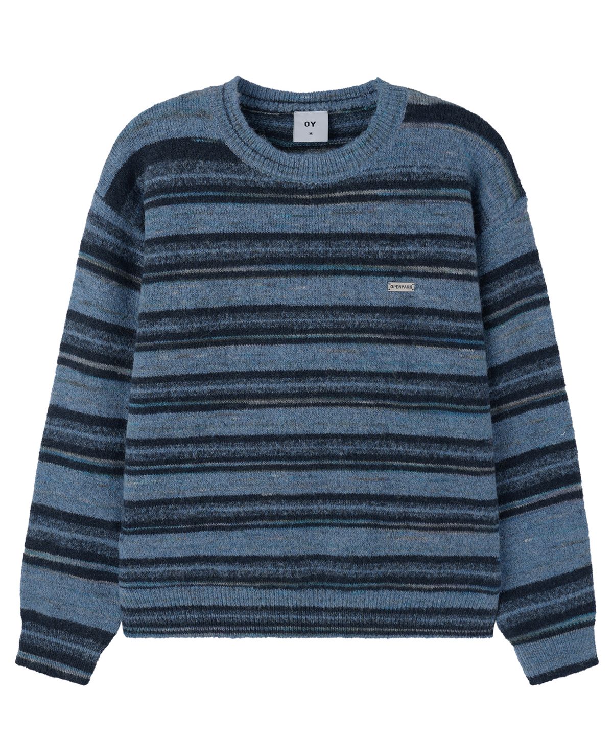 오픈야드(오와이)(OPENYARD(OY)) BRUSH STRIPE KNIT - BLUE