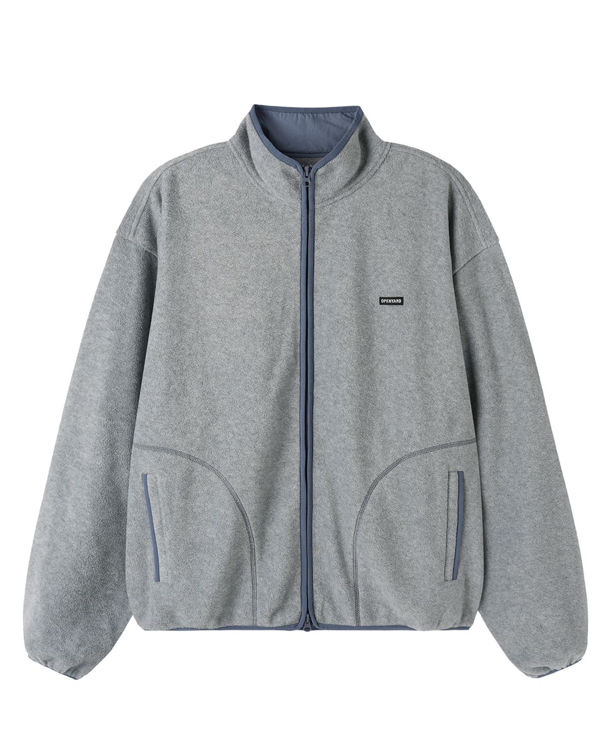 오픈야드(오와이)(OPENYARD(OY)) CURVED POCKET FLEECE JACKET - MELANGE