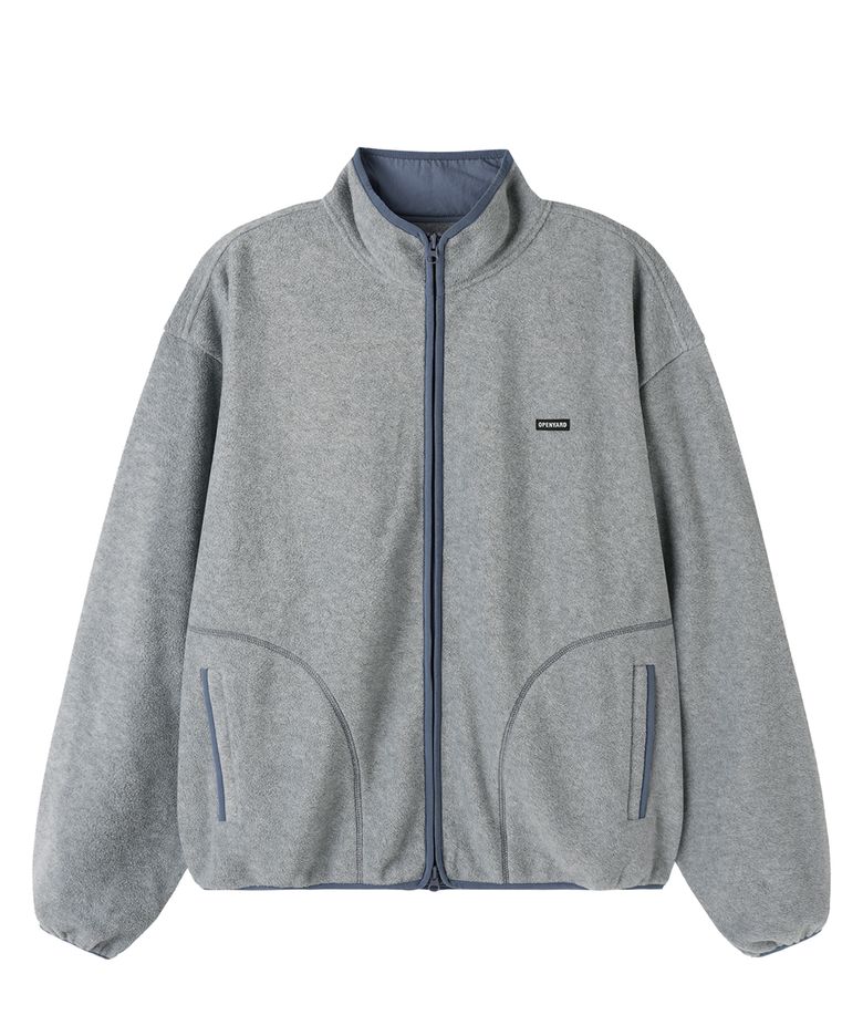 [송이송이 PICK] CURVED POCKET FLEECE JACKET - MELANGE
