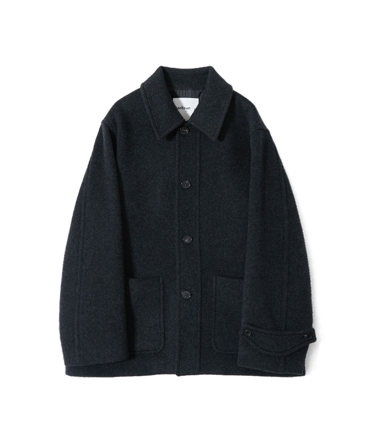 홀리선(HORLISUN) Newyear Wool Half Coat Melange Black