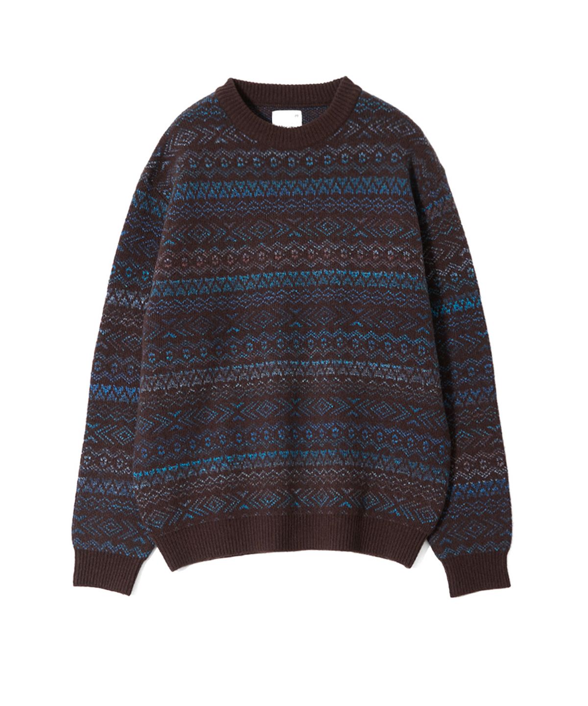 홀리선(HORLISUN) Aurora Space-dyed yarn Crewneck Knit Sea Salt Chocolate