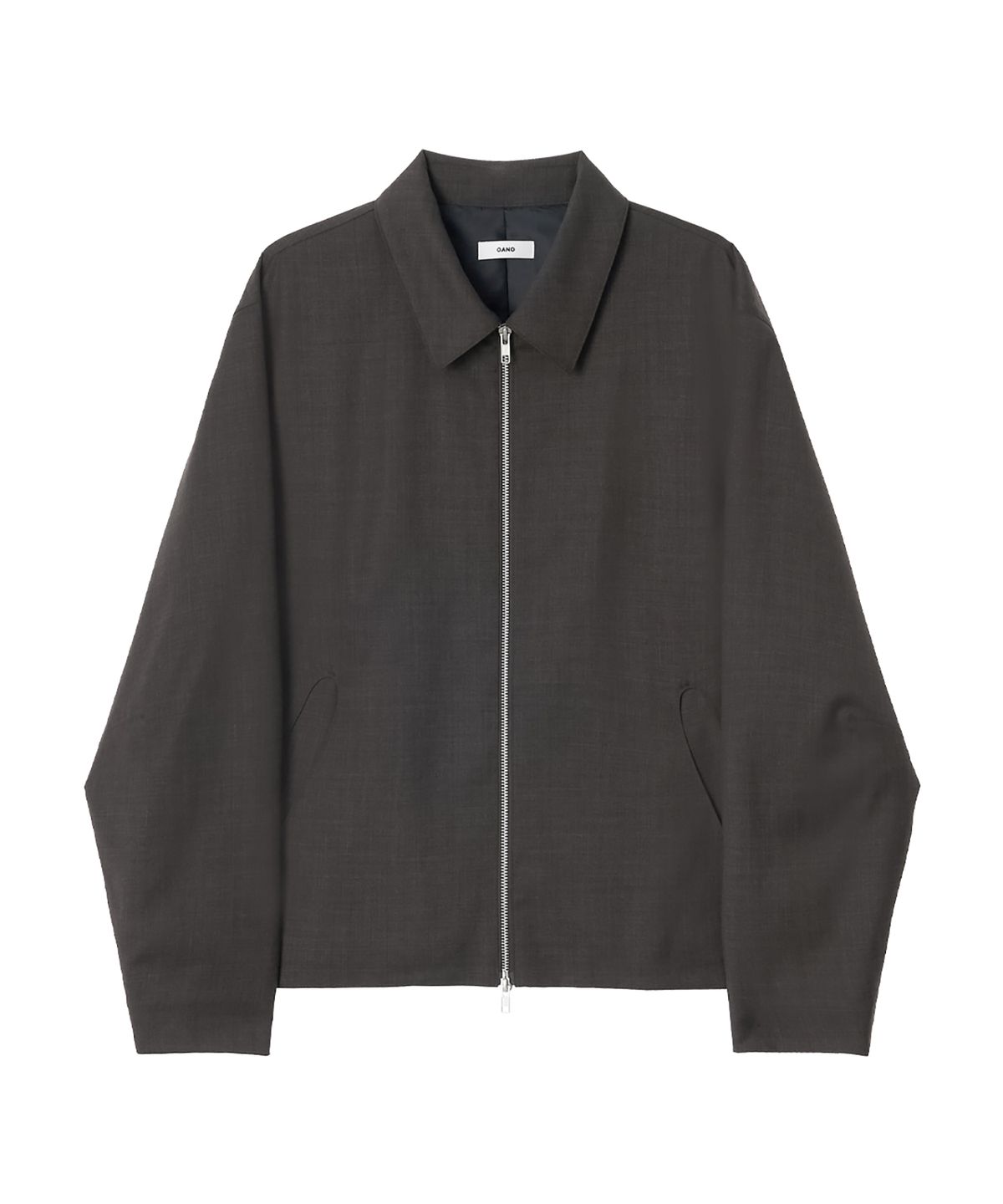 오아노(OANO) WOOL BLEND JACKET / CHARCOAL BROWN