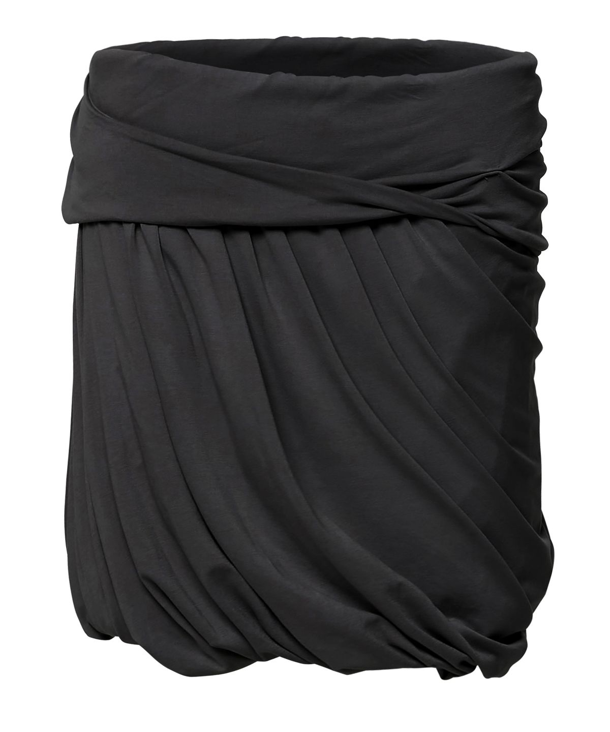 플레어업(FLAREUP) Layered Drape Midi Skirt (FL-276_Black)