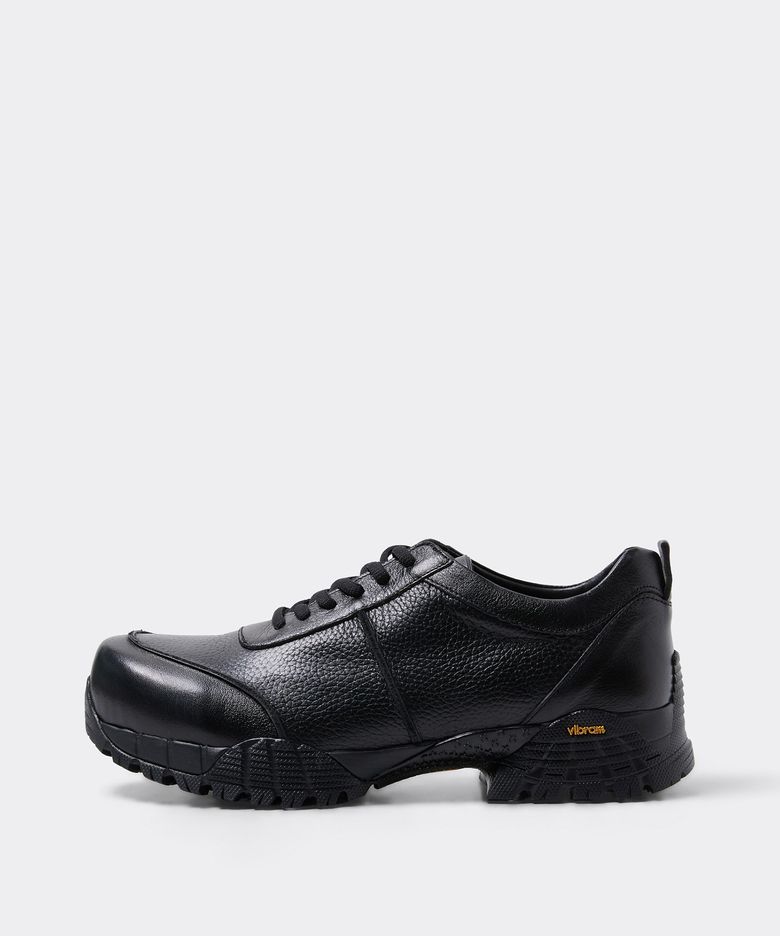 [customellow X YOWE] Black Leather Sneakers Uven2 CU4AX26992BKX