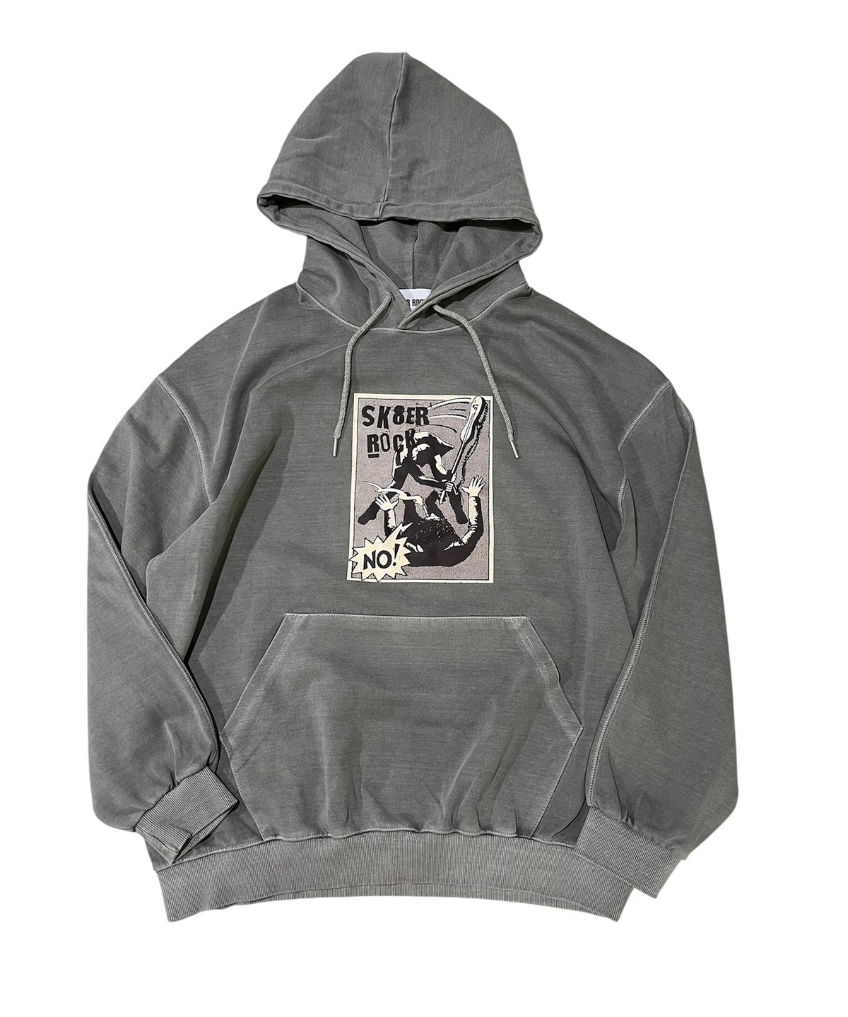 스케이터락(SK8ER ROCK) No Control Pigment Sweat Hooide (Gray)