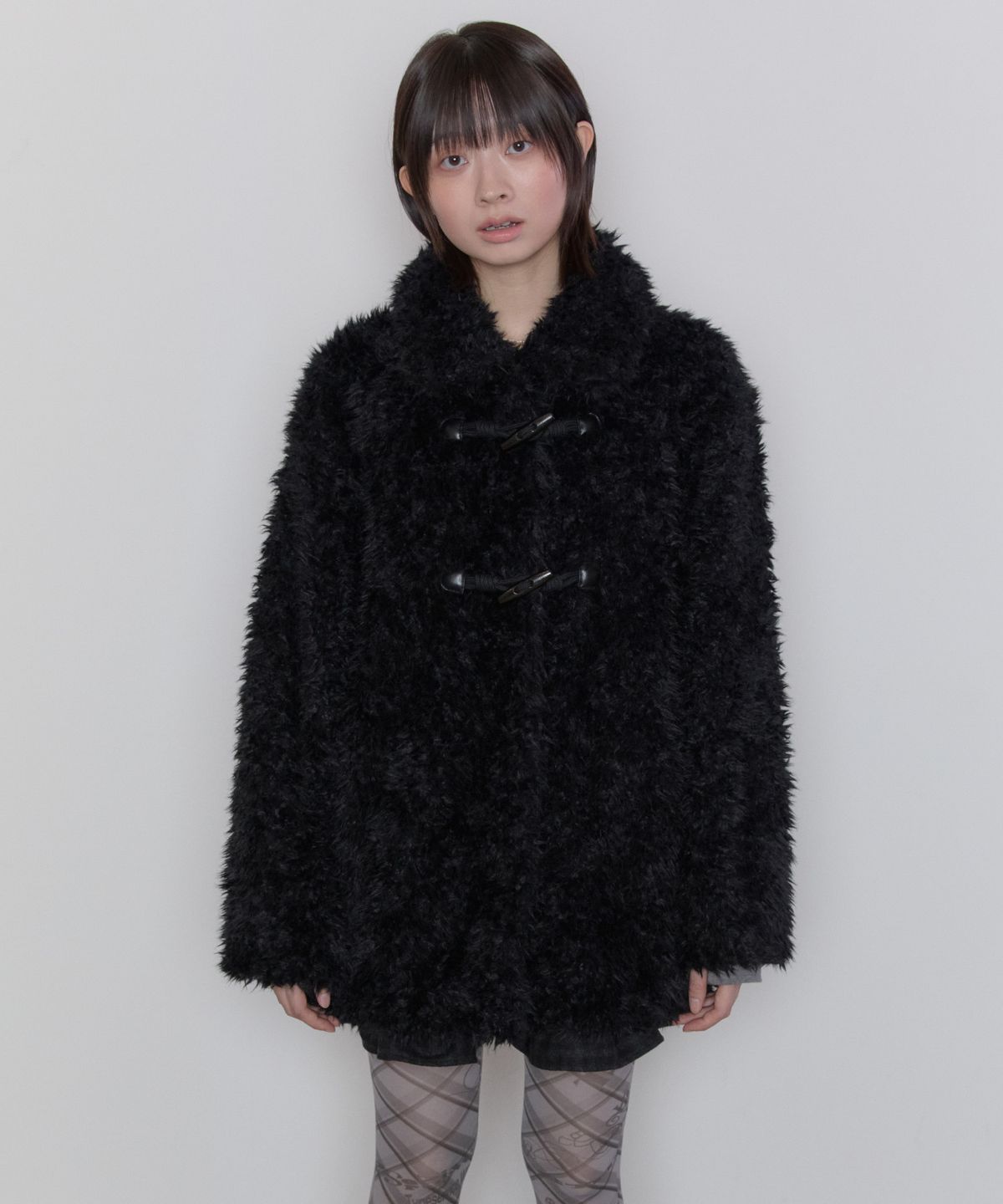 타입서비스(TYPESERVICE) Fur Duffle Jacket [Black]