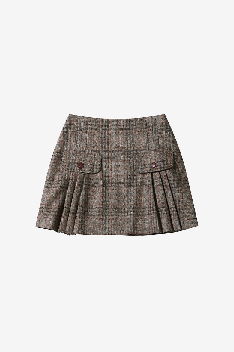 JONVAL-MINI SKIRT_Brown
