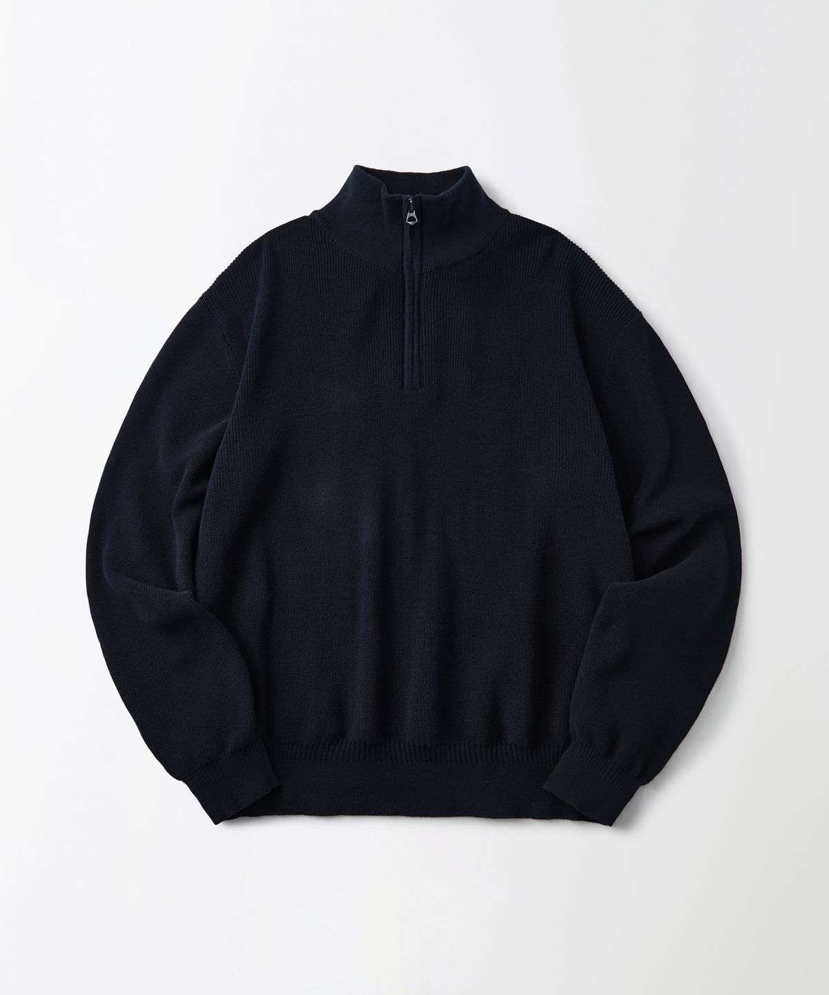 아웃스탠딩(OUTSTANDING) HALF ZIP-UP KNIT SWEATER_NAVY