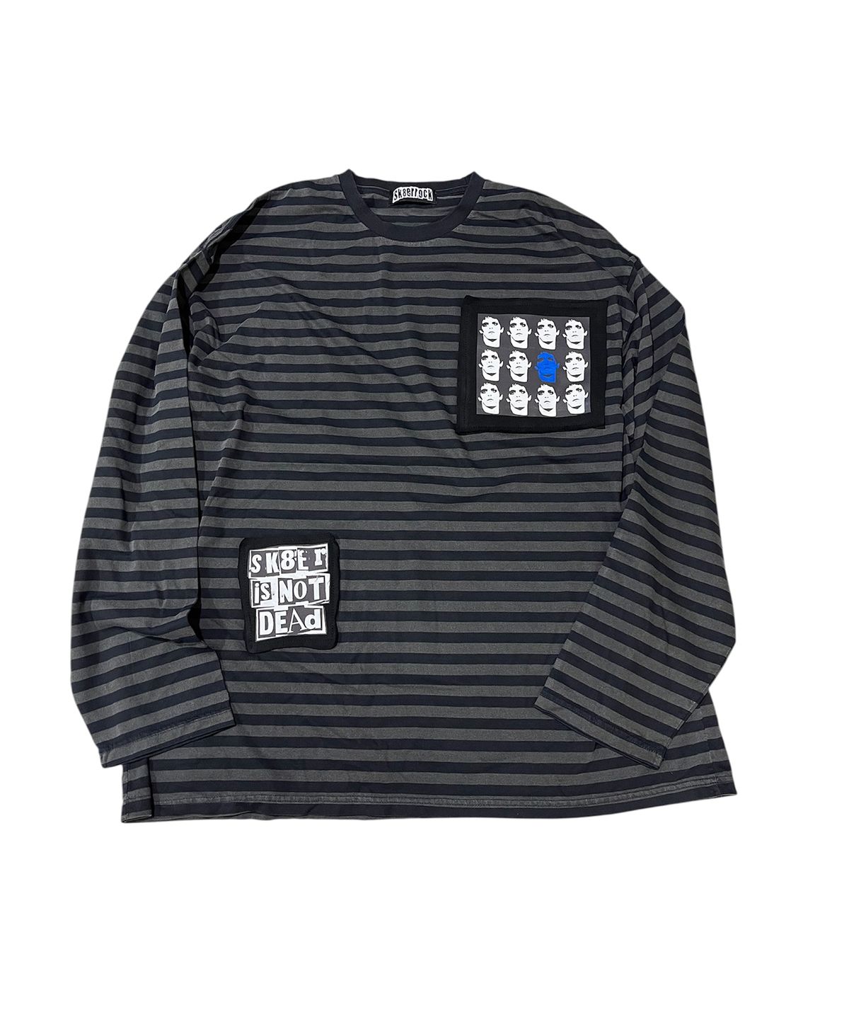 스케이터락(SK8ER ROCK) Static Pigment Stripe T-Shirt (charcoal*black)