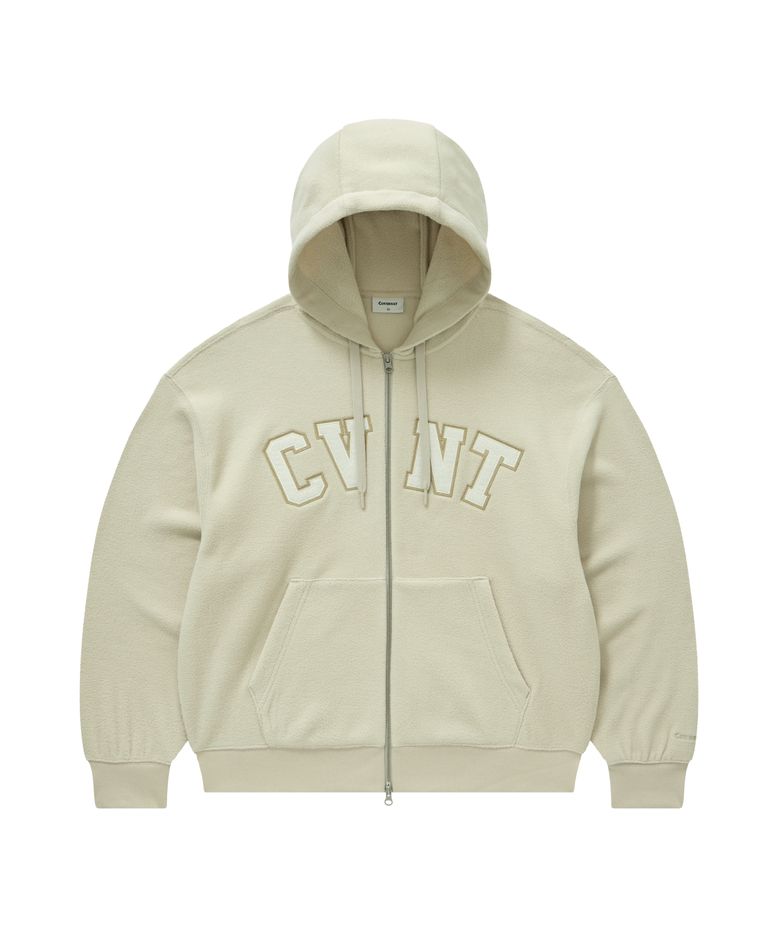 웜온 CVNT 플리스 후드집업 오트밀