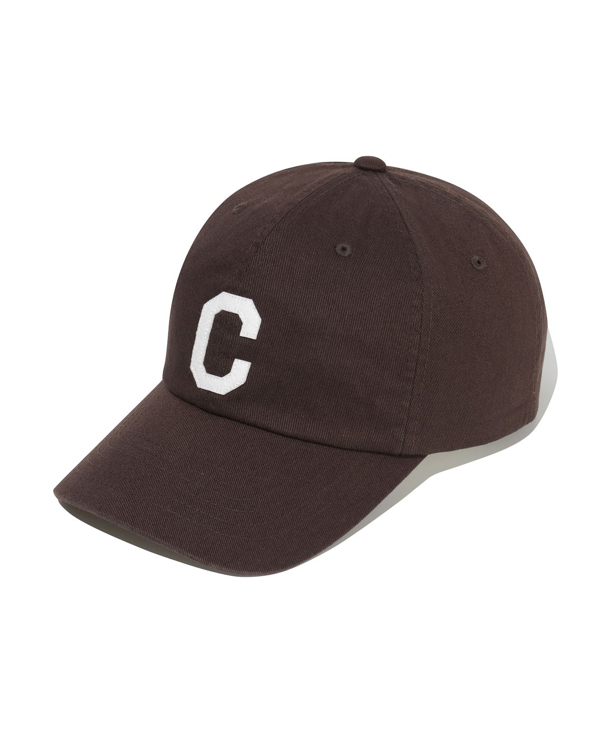 커버낫(COVERNAT) C로고 코지 핏 워싱 볼캡 브라운
