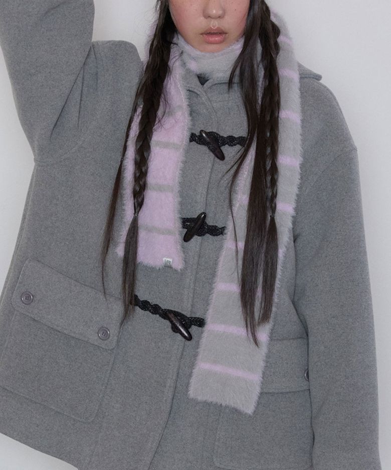 Brushed Reversible Scarf [Gray]