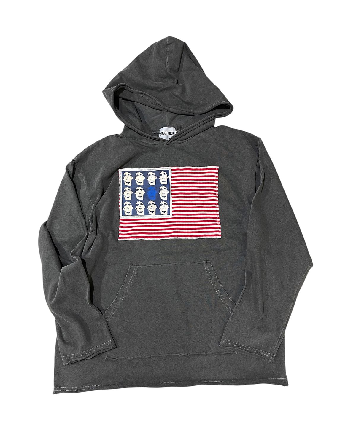 스케이터락(SK8ER ROCK) Rebel Flag Pigment Sweat Hoodie (Charcoal)