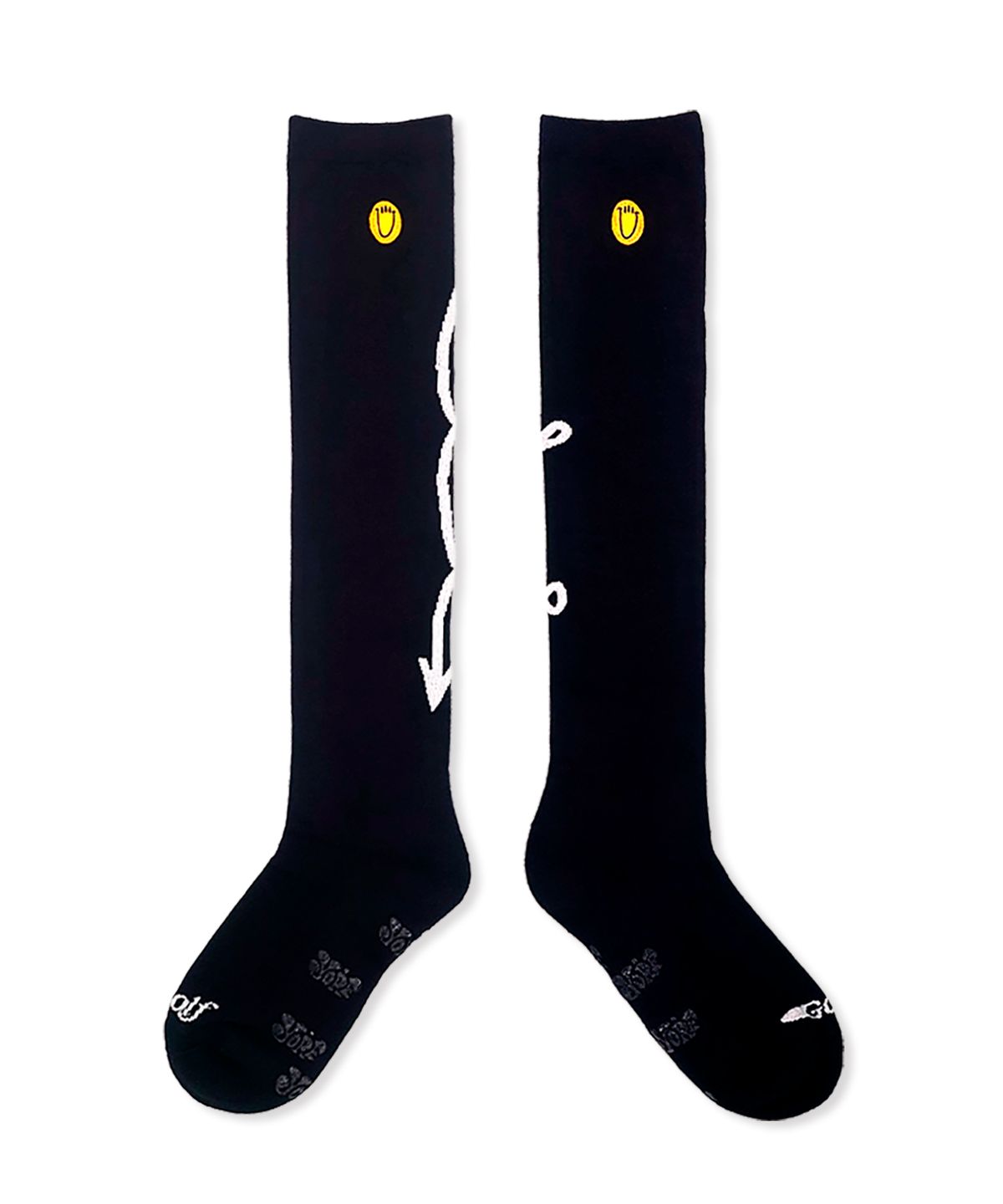 욜프(YORF) YORF LONG SOCKS LOGO BLACK 롱삭스 로고 블랙