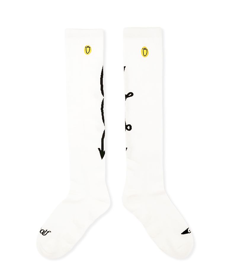 YORF LONG SOCKS LOGO WHITE 롱삭스 로고 화이트