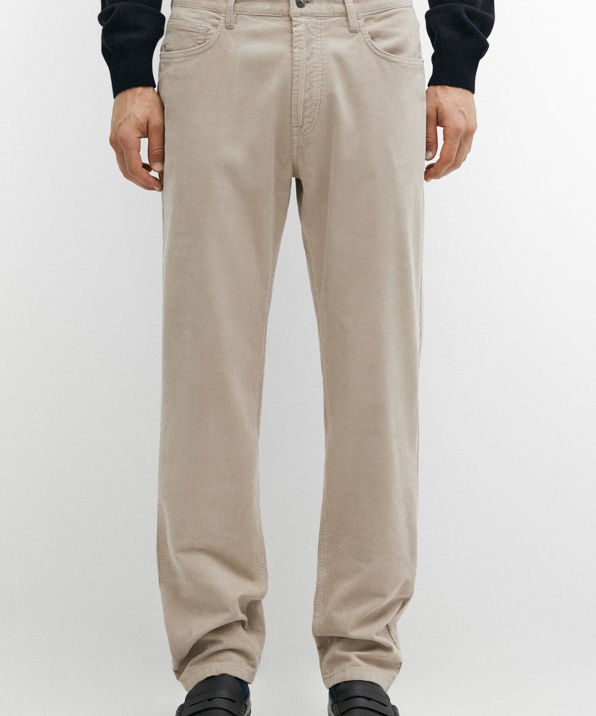 마시모두띠(MASSIMO DUTTI) 테이퍼드 핏 코듀로이 팬츠