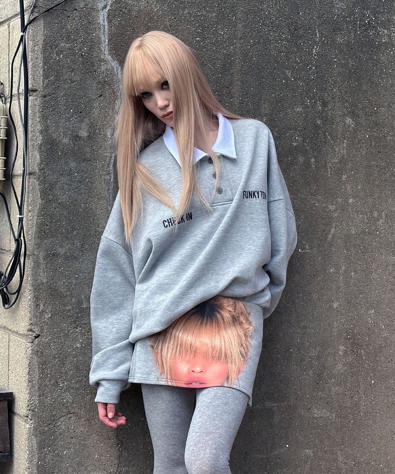 PK 카라 스웻셔츠_그레이