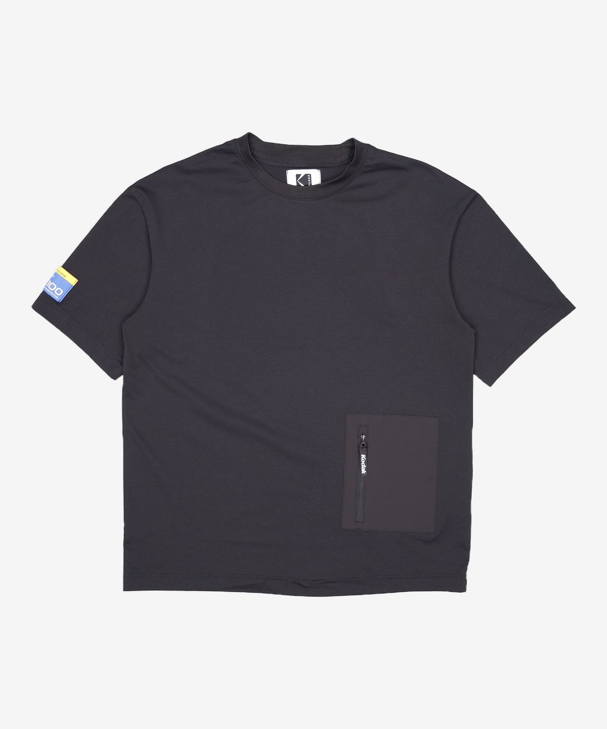 코닥(KODAK) 엑타크롬 우븐 포켓 반팔티셔츠 BLACK S
