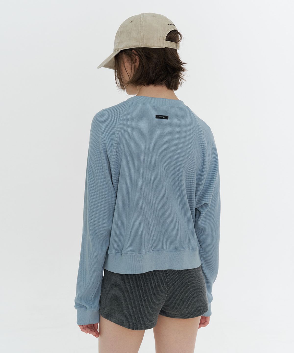 타버트(TARVERT) Renin Waffle Sweatshirt - Sky Blue