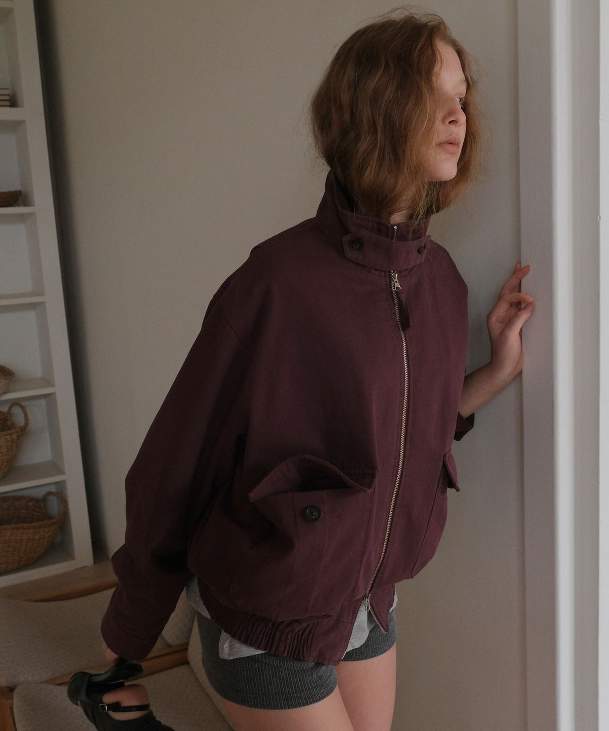 타버트(TARVERT) Rako Washed Blouson Jumper - Grape