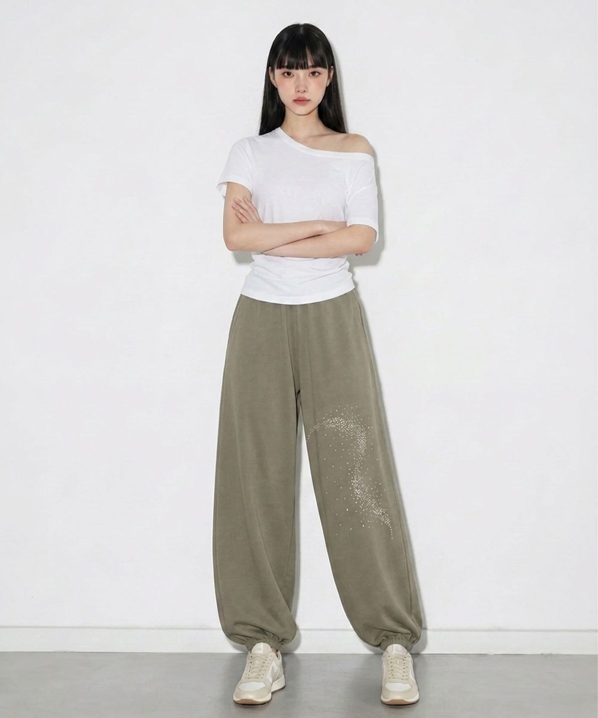 본슬리피(BORN SLIPPY) Future Wave Balloon Soft Pants (Beige)