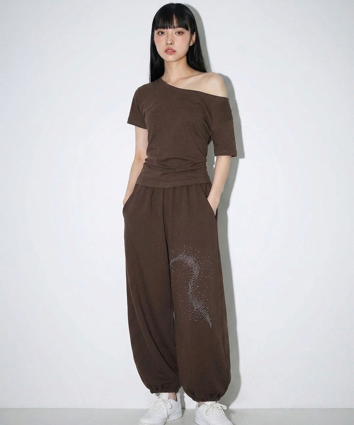 본슬리피(BORN SLIPPY) Future Wave Balloon Soft Pants (Brown)