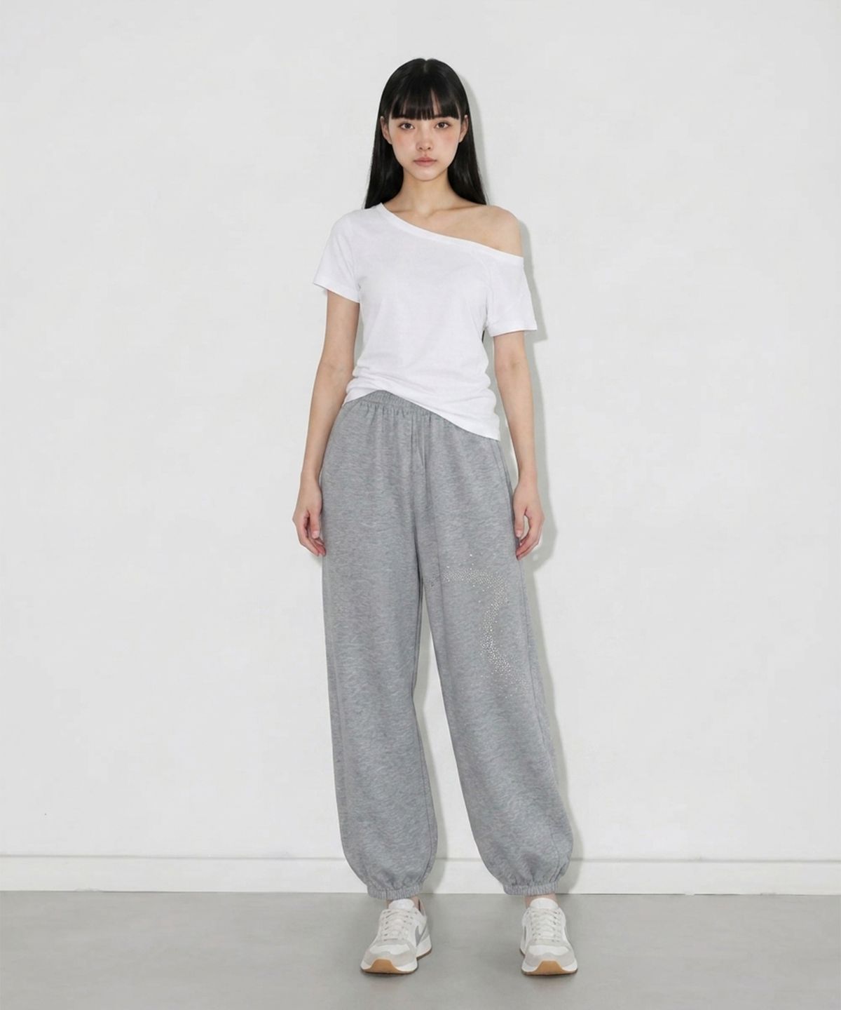 본슬리피(BORN SLIPPY) Future Wave Balloon Soft Pants (Melange Gray)