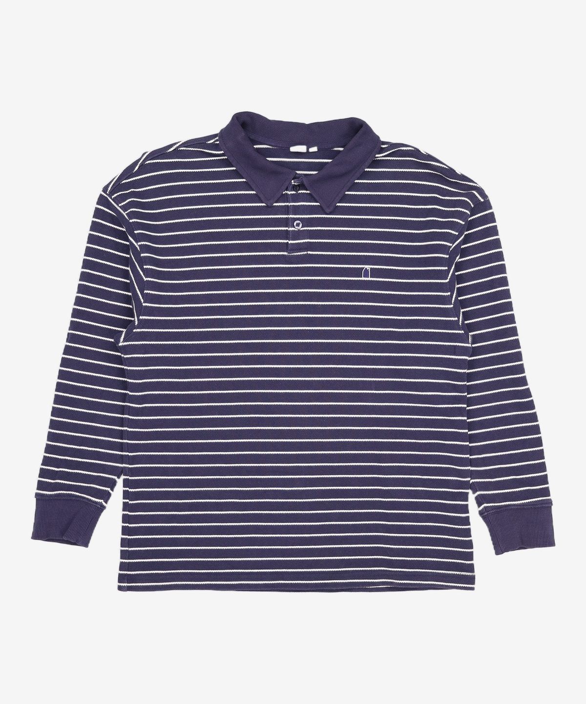 꼬모니노즈(COMONINOZ) STRIPE COLLAR T-SHIRT [NAVY] S