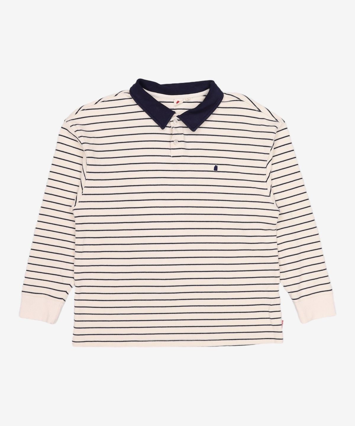 꼬모니노즈(COMONINOZ) STRIPE COLLAR T-SHIRT [IVORY] S