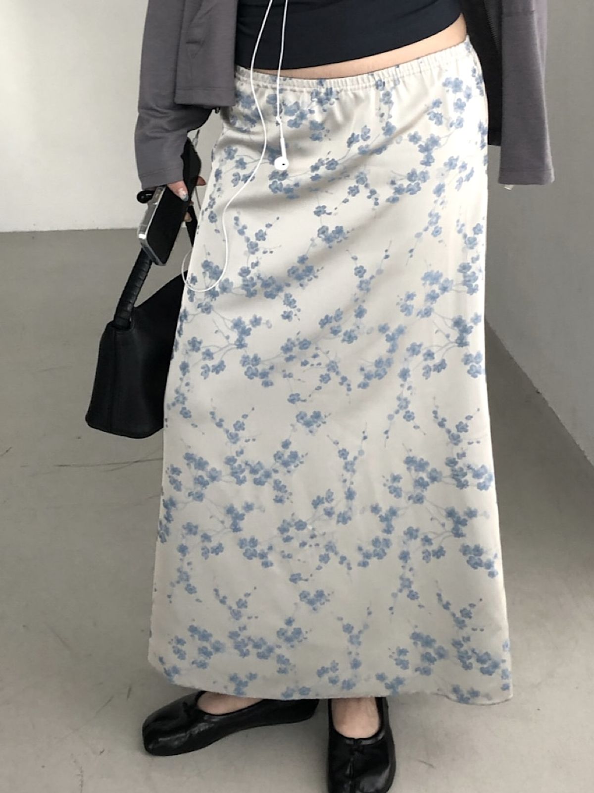 아포엠(APOEM) Misty Bloom Skirt (2C)