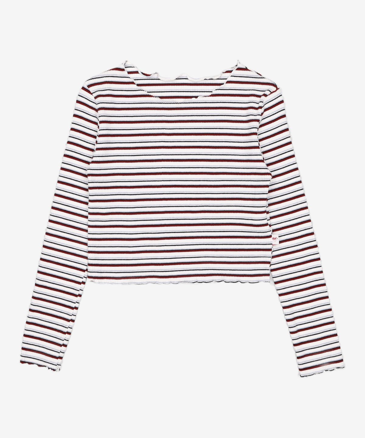 오디너리 홀리데이(ORDINARY HOLIDAY) 물결단가라크롭티셔츠 Stripe Crop T-shirts FREE