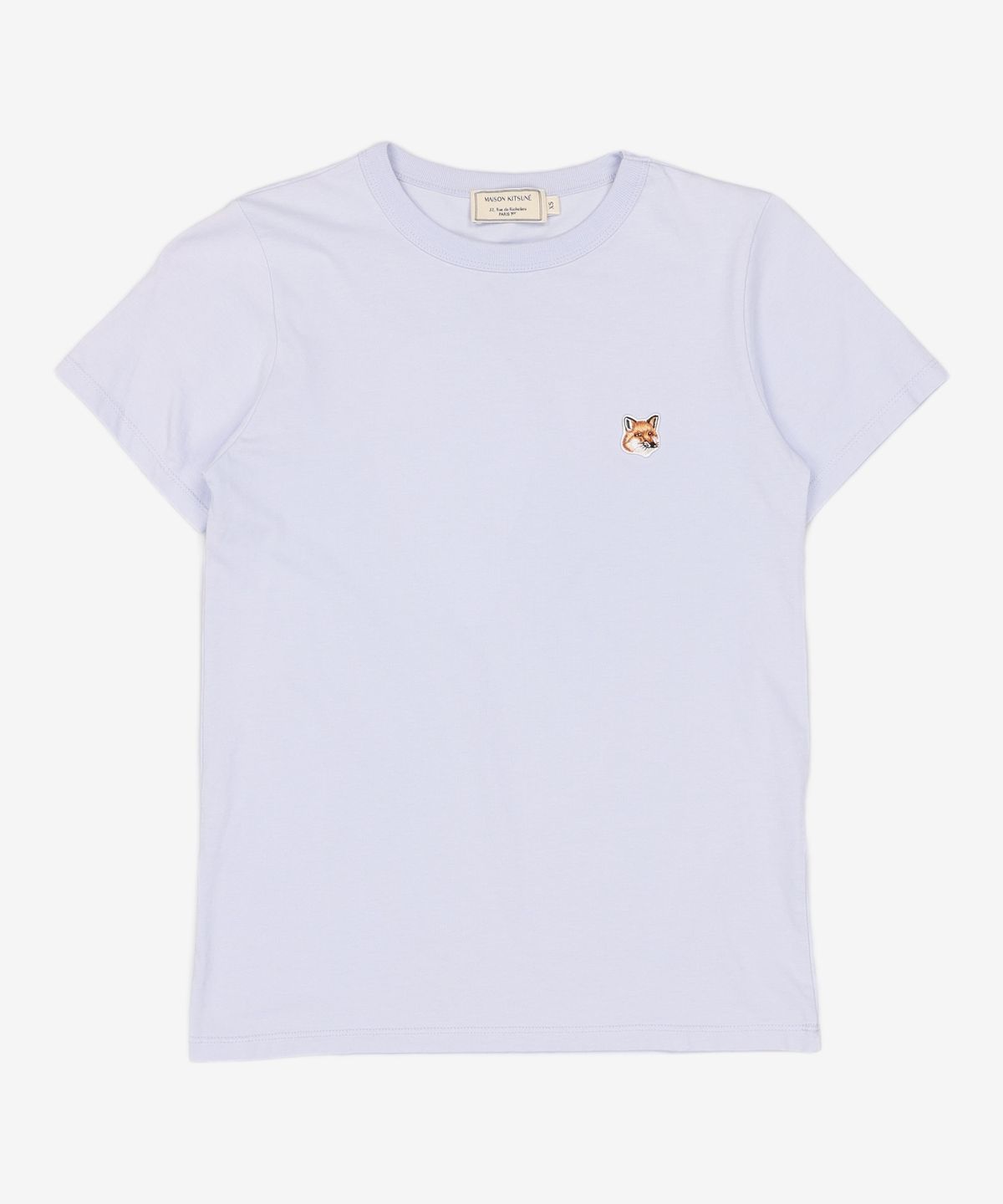 메종 키츠네(MAISON KITSUNE) W 폭스 헤드 패치 클래식 티셔츠 라이트블루 /반팔/반팔티/ GW00129KJ0008-LB XS