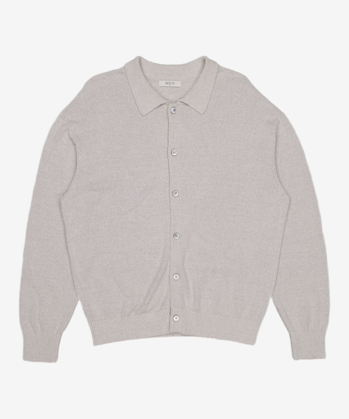 소신(SOCIN) Boucle Linen Collar Cardigan (Gray) M