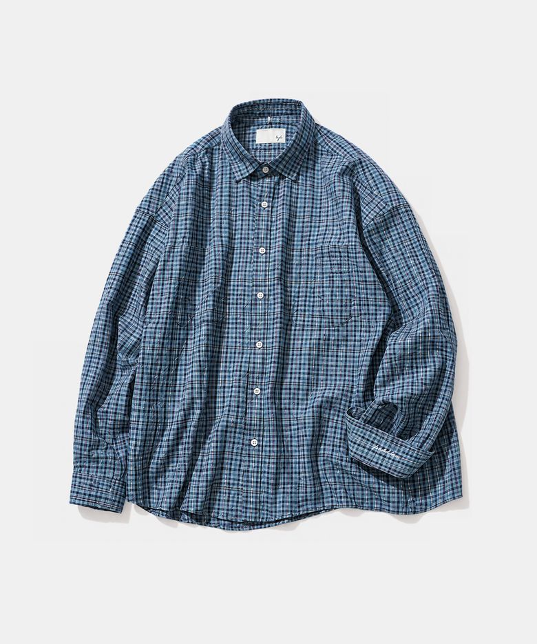 Woven Twilight Blue Check Shirt S202