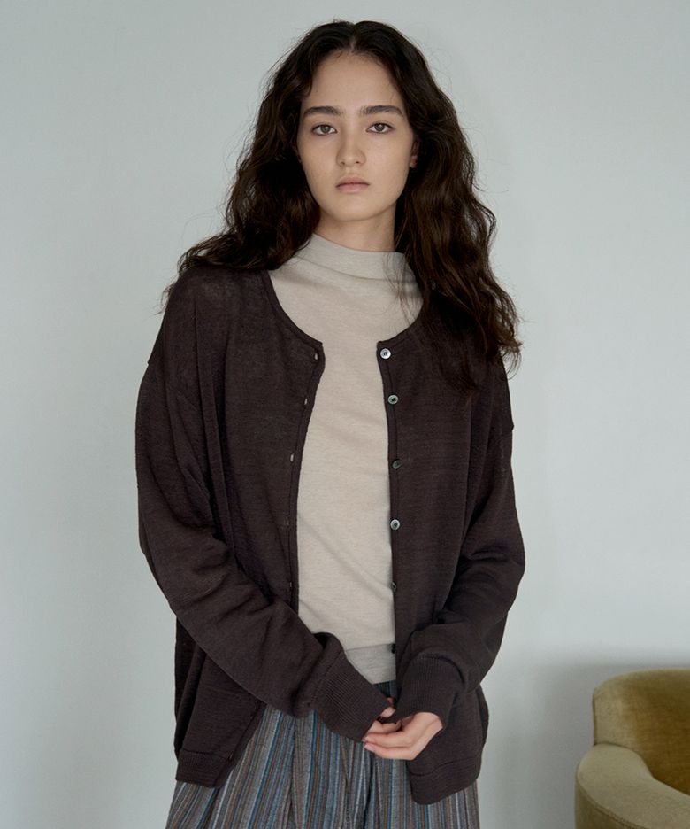 Poll cardigan mull brown