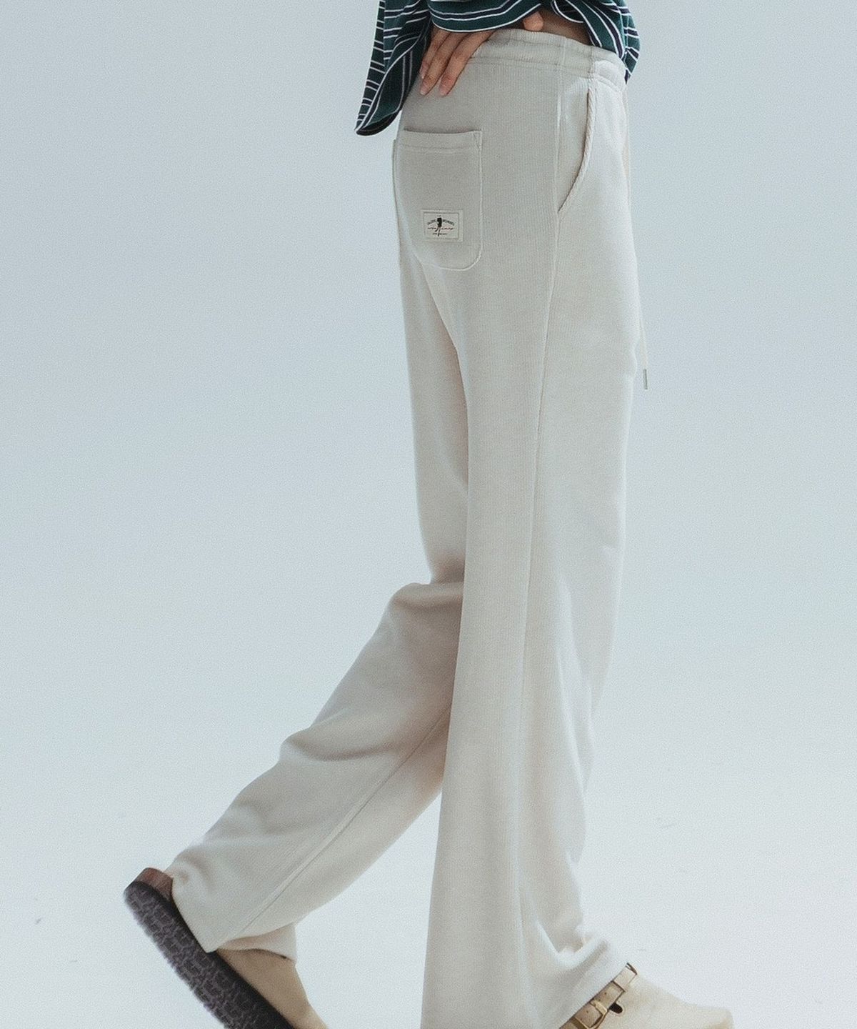 앤하츠(ANNEHEARTS) Soft Knit Wide Easy Pants_OATMEAL