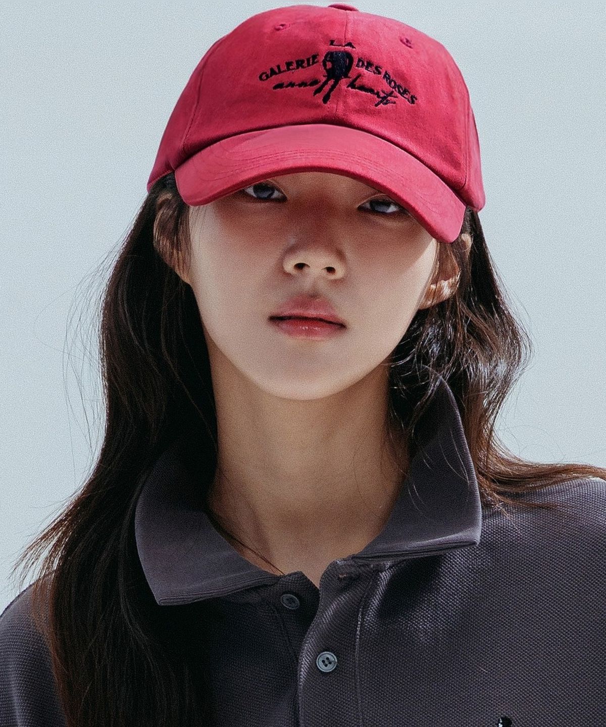 앤하츠(ANNEHEARTS) Girl Emblem Ball Cap_VINTAGERED
