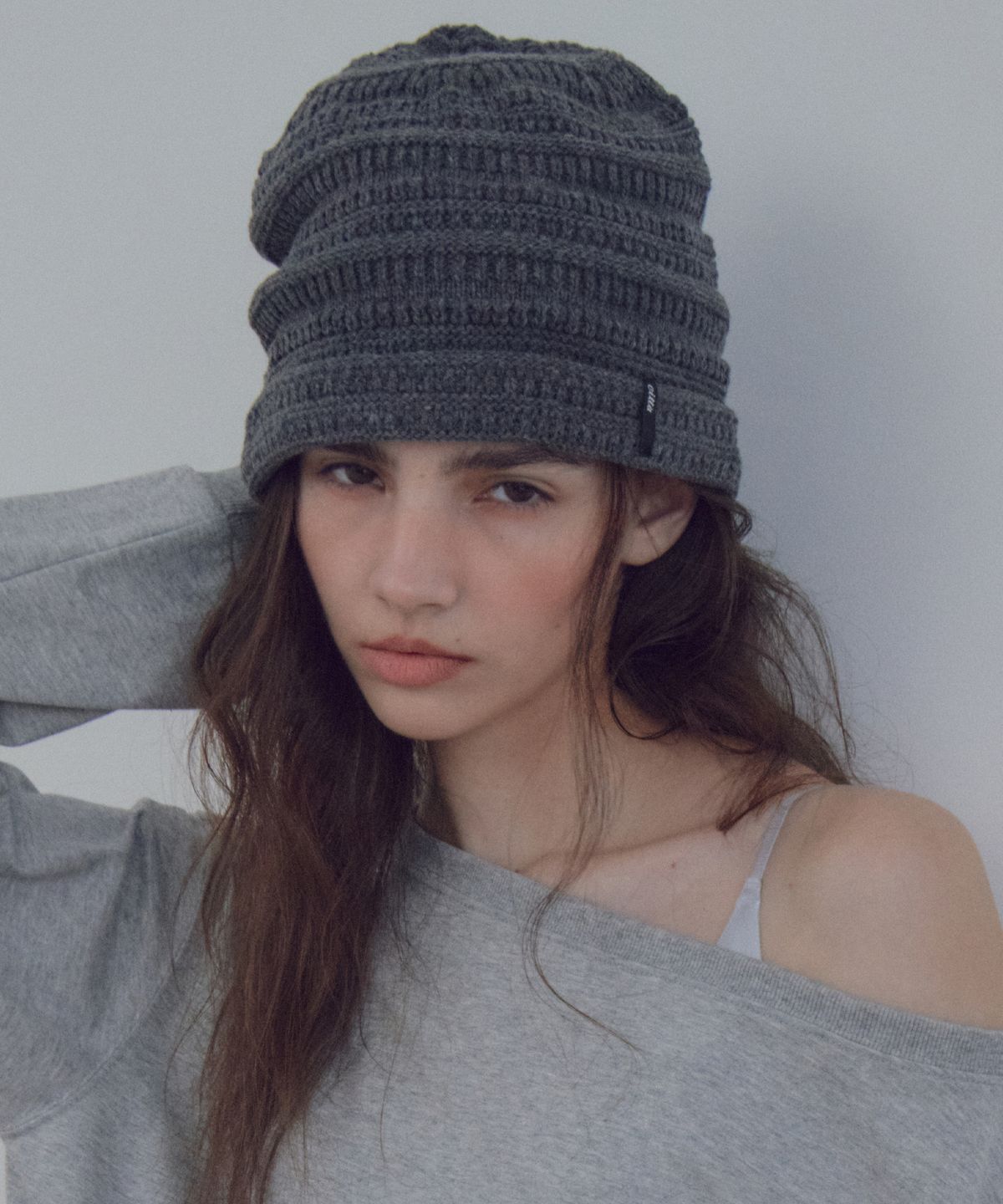 씨타(CITTA) Multi-Stripe Knit Beanie_CTA960(Charcoal)