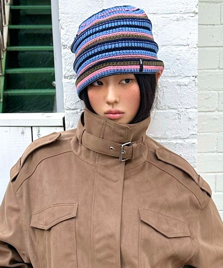 Multi-Stripe Knit Beanie_CTA960(4color)