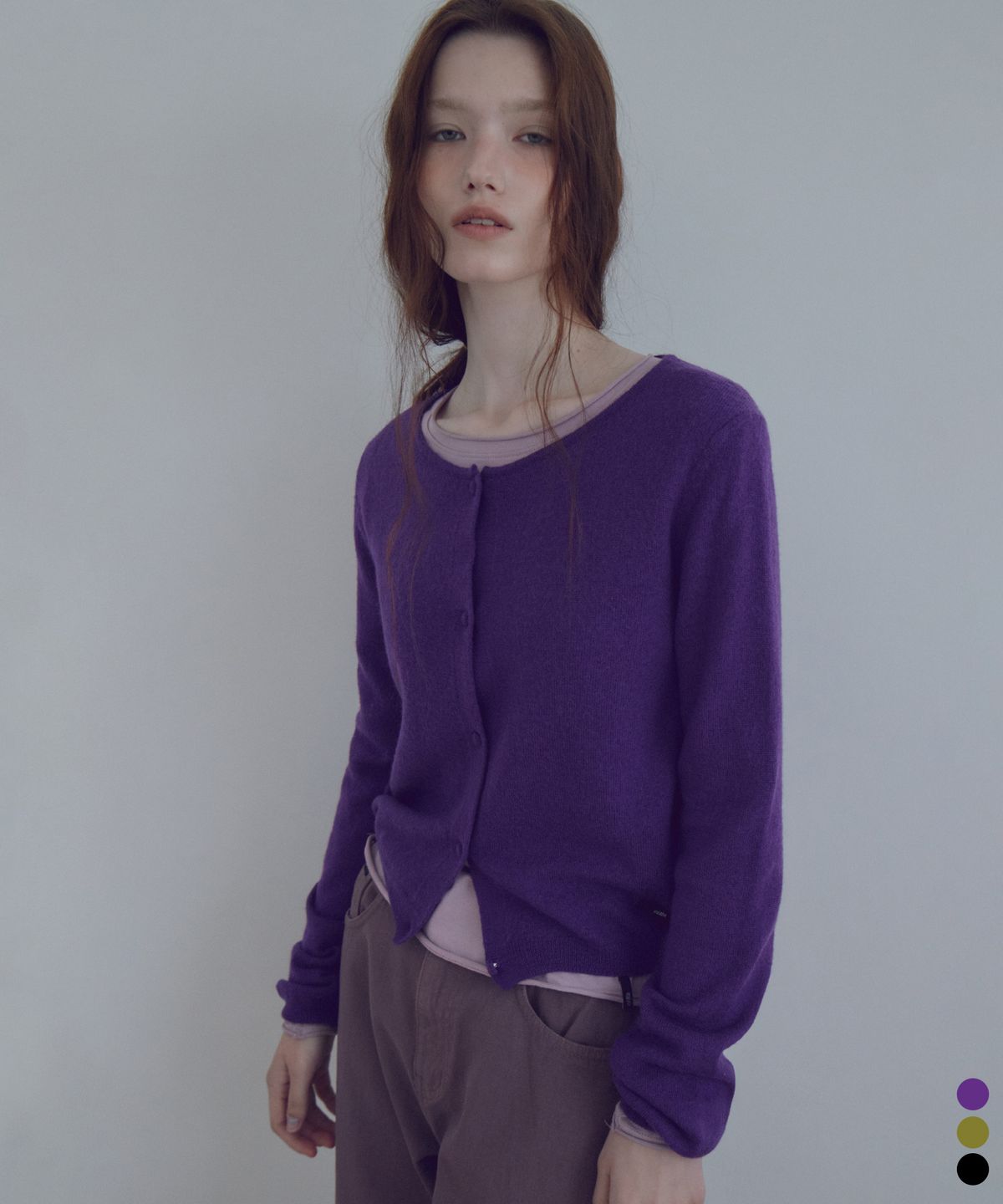 씨타(CITTA) Essential Merino Wool Boat Neck Cardigan_CTK278(3color)