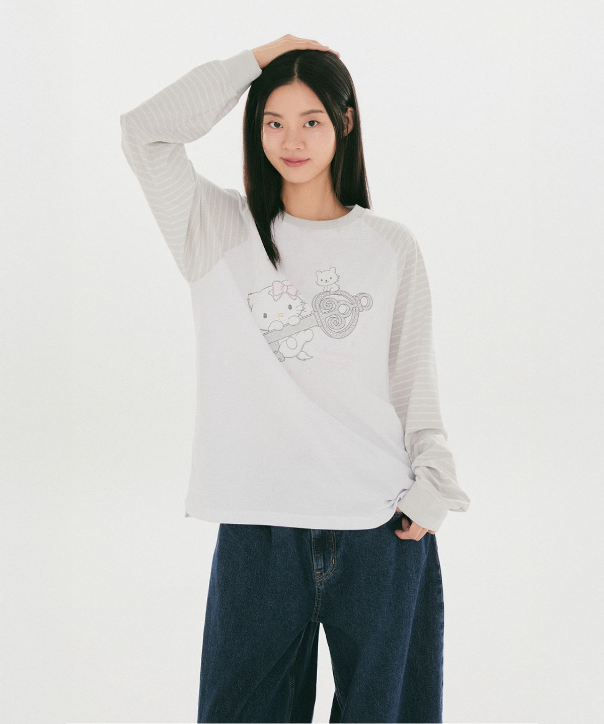 스파오(SPAO) [챠미키티] 긴팔티(White)_SPLAG49U08