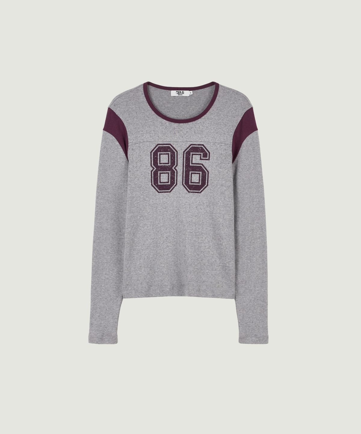 그로브(GROVE) 86 FOOTBALL L/S T-SHIRT (MELANGE GRAY)