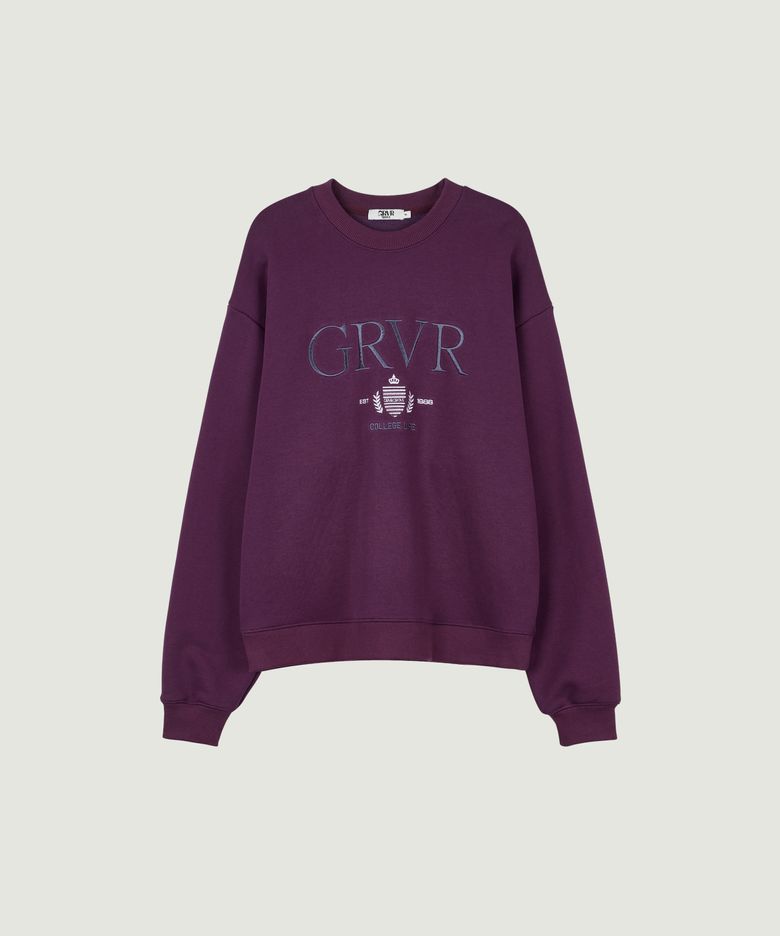 GRVR COLLEGE SWEATSHIRT (PLUM)