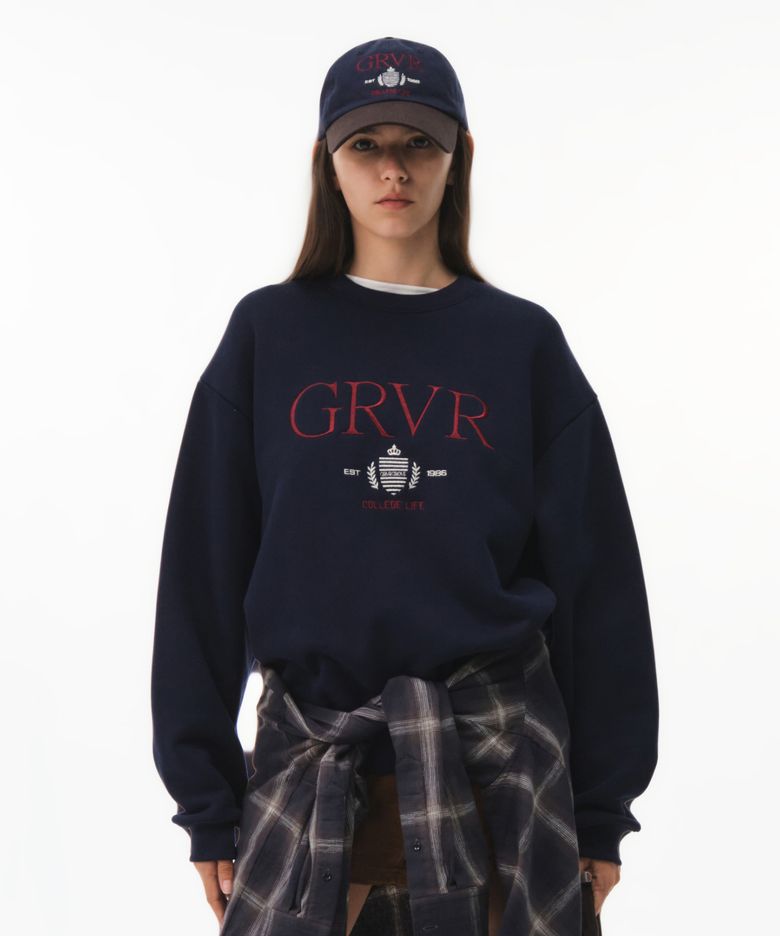 GRVR COLLEGE SWEATSHIRT (NAVY)
