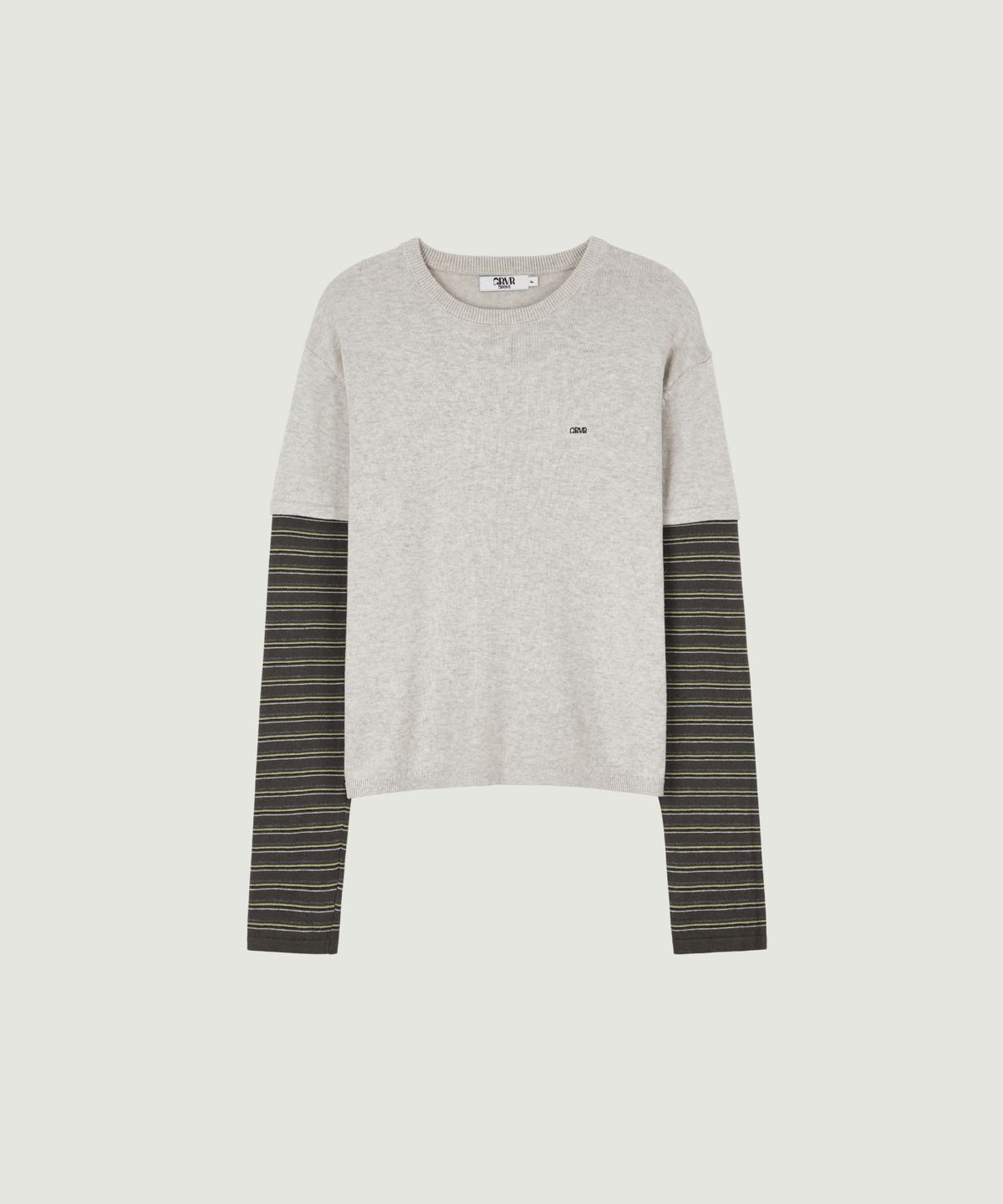 그로브(GROVE) LUCIE STRIPE LAYERED KNIT (OATMEAL)