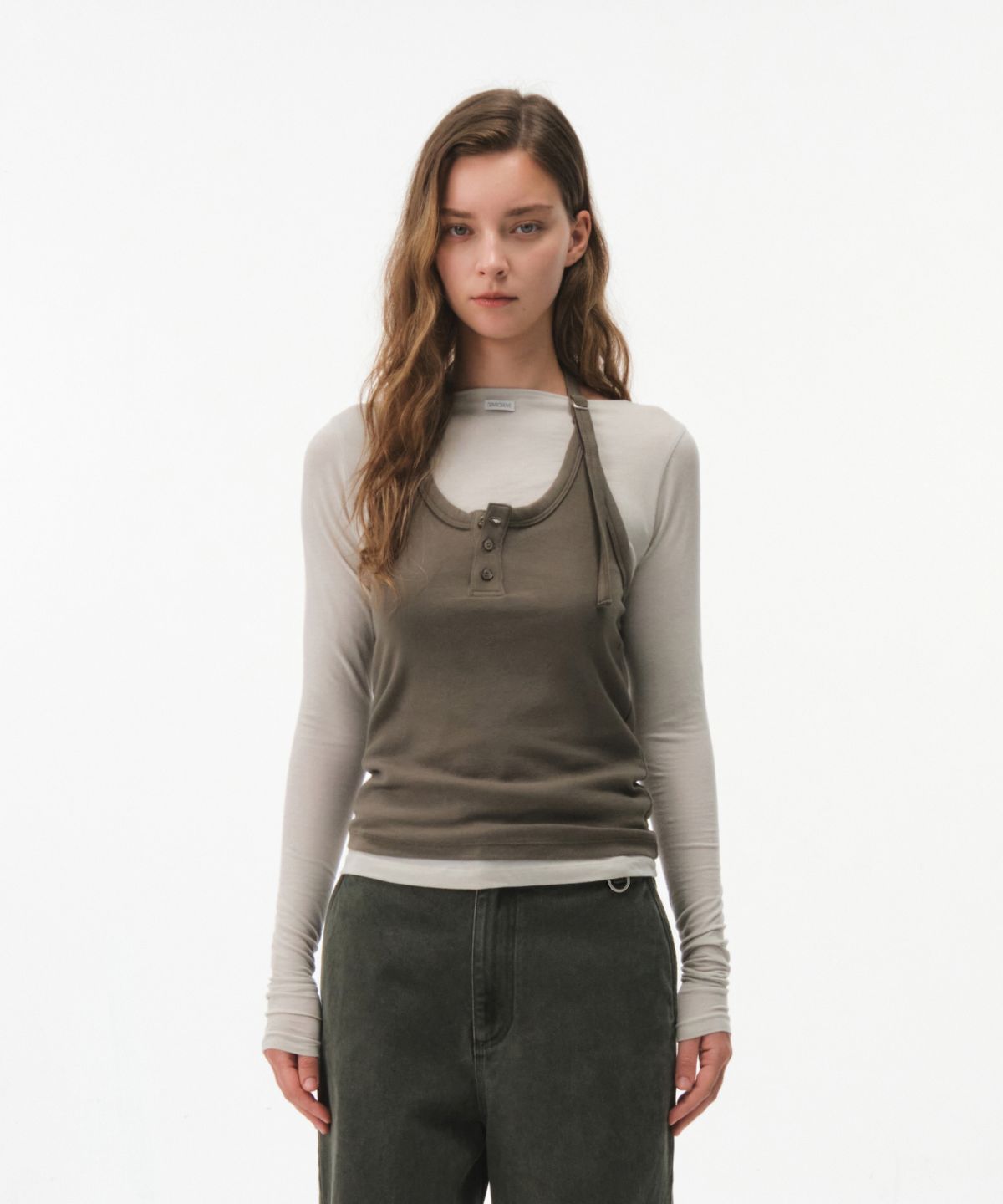 그로브(GROVE) CORE L/S T-SHIRT (KHAKI)
