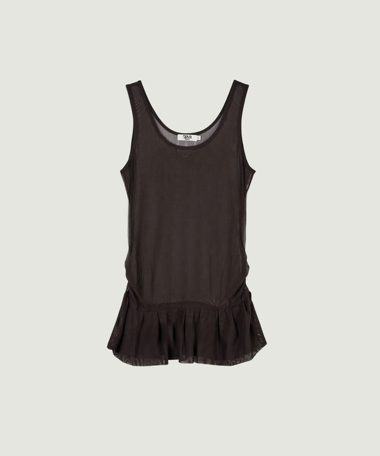 LIZZY SLEEVELESS TOP (BROWN)
