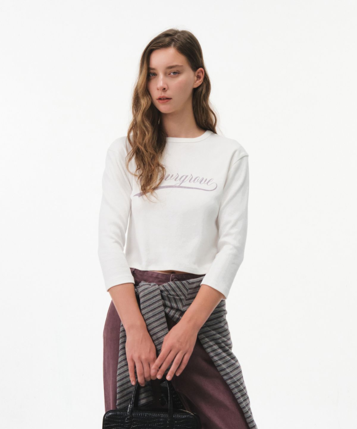 그로브(GROVE) LOUNA 3/4 T-SHIRT (WHITE)